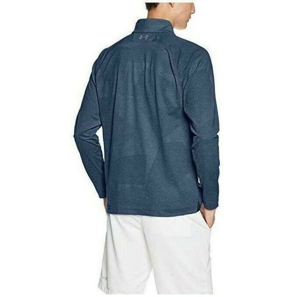 Under Armour Men’s Threadborne ¼ Zip Long Sleeve Shirt (Academy/Gray, XXL) NEW - Picture 2 of 3
